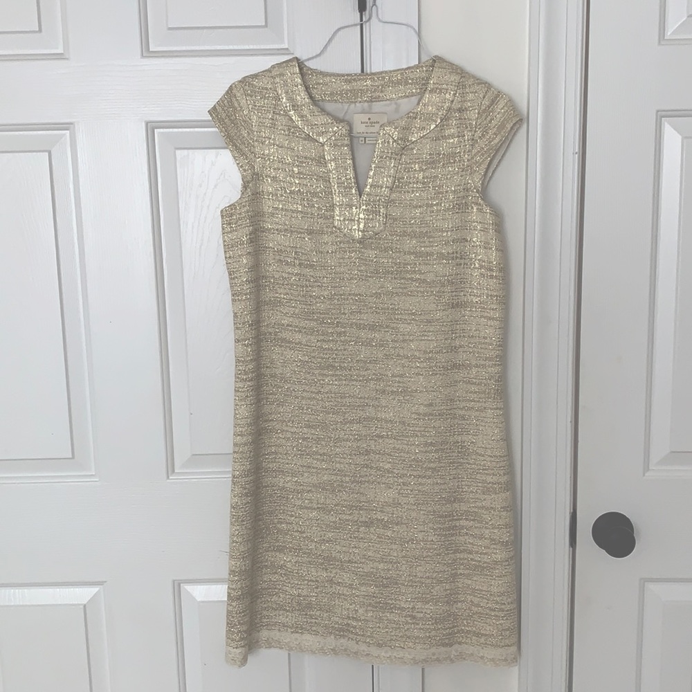 Kate Spade Dress | Gold Tweed Size 10